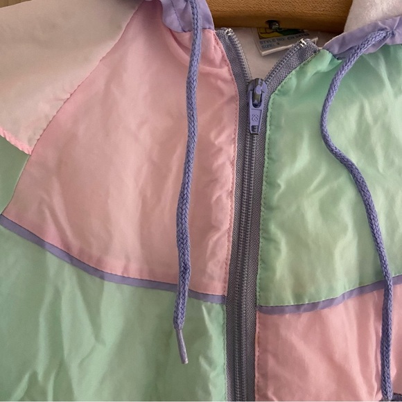 Vintage Pastel Coloured Toddler Wind Breaker Lined Jacket Size 2-3 - Picture 3 of 10